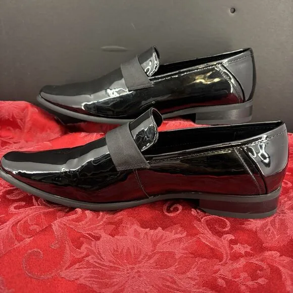 NEW Calvin Klein Bernard 34F1511 Black Patent Tuxedo Formal Shoes MEN'S 11