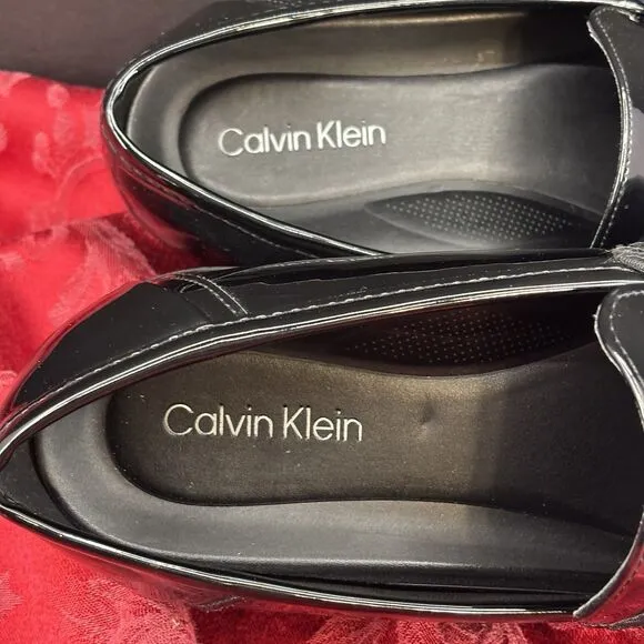 NEW Calvin Klein Bernard 34F1511 Black Patent Tuxedo Formal Shoes MEN'S 11