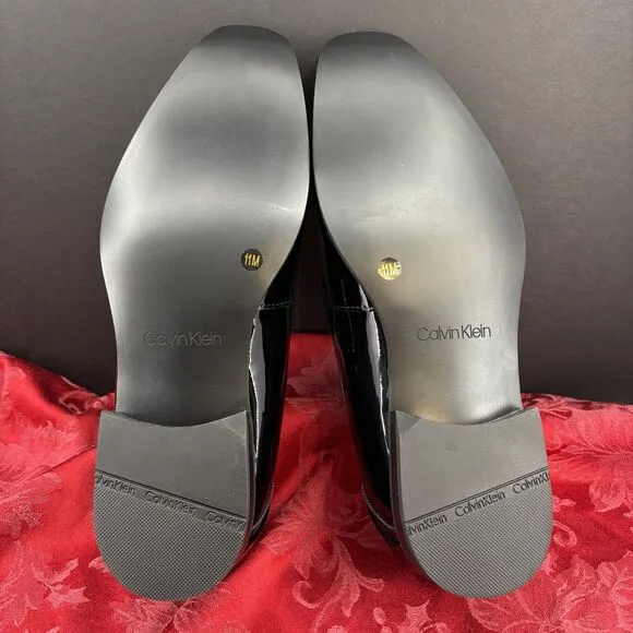 NEW Calvin Klein Bernard 34F1511 Black Patent Tuxedo Formal Shoes MEN'S 11