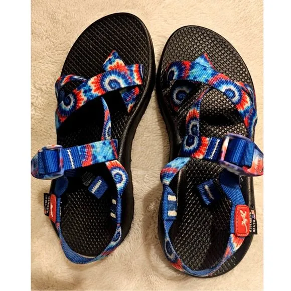 New Chaco Grateful Dead Tie Dye Strappy Festival Concert Sandals Womens Sz 7