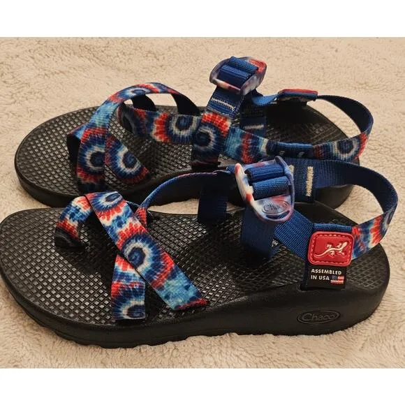 New Chaco Grateful Dead Tie Dye Strappy Festival Concert Sandals Womens Sz 7