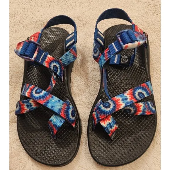 New Chaco Grateful Dead Tie Dye Strappy Festival Concert Sandals Womens Sz 7
