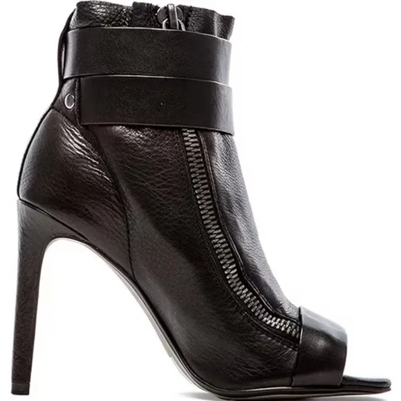 NEW Dolce Vita Harbor Leather Bootie  Open Toe Shoes High  Heels | Open Toe 11
