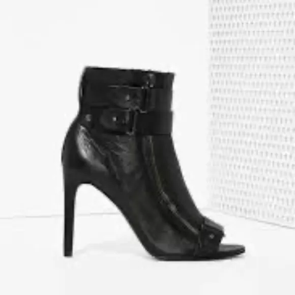 NEW Dolce Vita Harbor Leather Bootie  Open Toe Shoes High  Heels | Open Toe 11