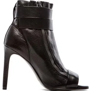 NEW Dolce Vita Harbor Leather Bootie  Open Toe Shoes High  Heels | Open Toe 11