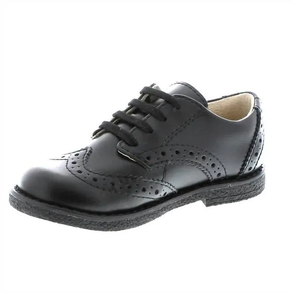 NEW FOOTMATES kid's logan dress shoes in black