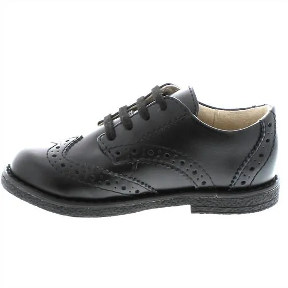NEW FOOTMATES kid's logan dress shoes in black