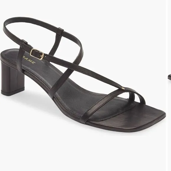 NEW FRAME Le Braxton Strappy leather Sandals Size 36 black