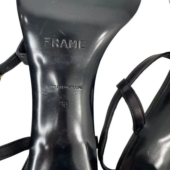 NEW FRAME Le Braxton Strappy leather Sandals Size 36 black