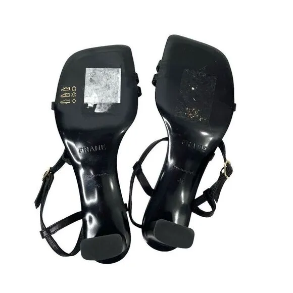 NEW FRAME Le Braxton Strappy leather Sandals Size 36 black