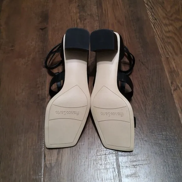 NEW Franco Sarto Women's Korie Strappy Gladiator Heeled Sandal Black Size 10M