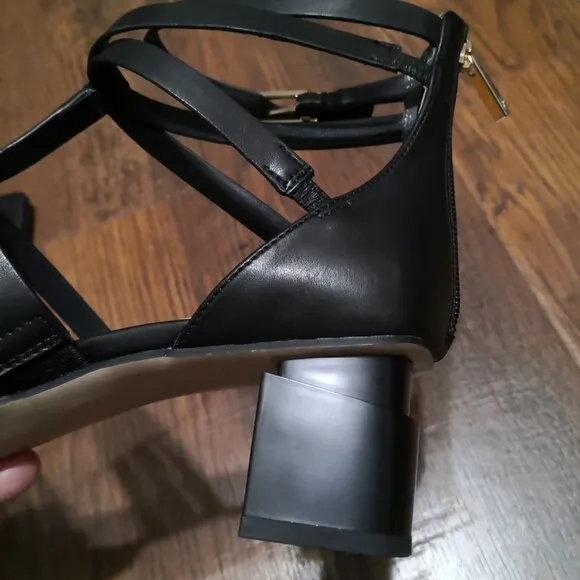NEW Franco Sarto Women's Korie Strappy Gladiator Heeled Sandal Black Size 10M