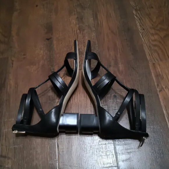 NEW Franco Sarto Women's Korie Strappy Gladiator Heeled Sandal Black Size 10M