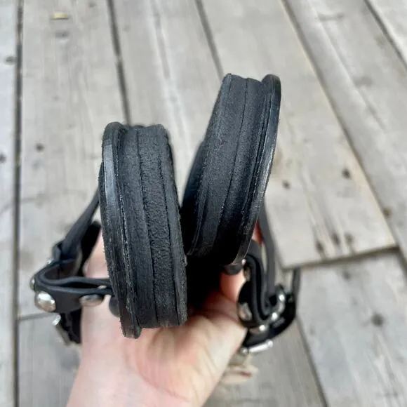NEW Free People A.S.98 Marin Black Leather Strappy Gladiator Sandals 37