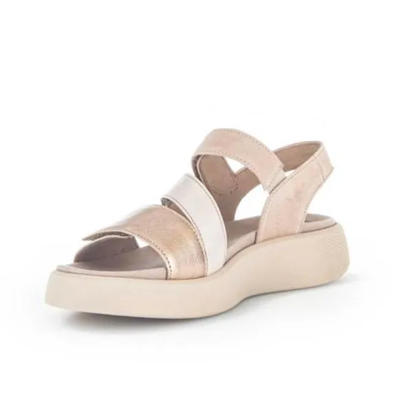 NEW GABOR women's strappy sandals in champagne