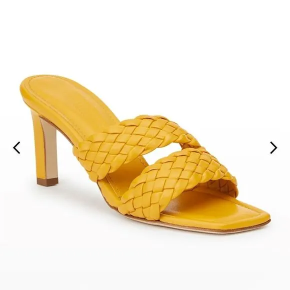 NEW LaFayette 148 New York Maracella Sandals Spiced Honey