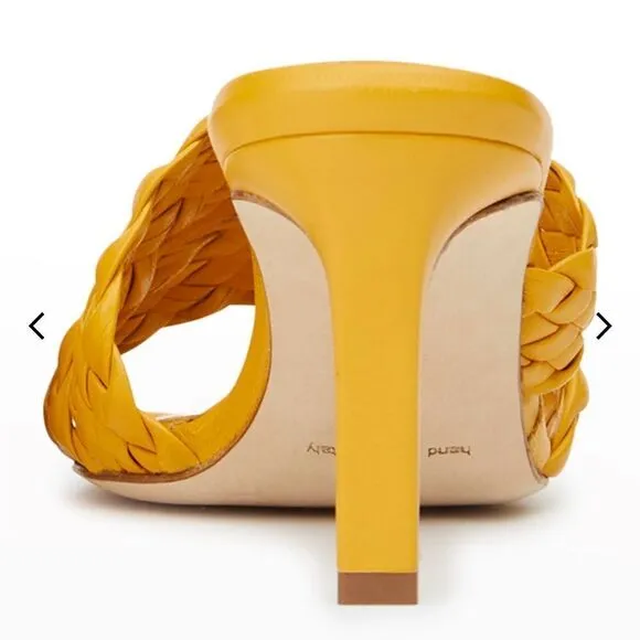 NEW LaFayette 148 New York Maracella Sandals Spiced Honey