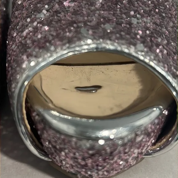 NEW MARC FISHER HARPYLY Bedazzled GLITTERY SPARKLING Silver Ombré HEELS