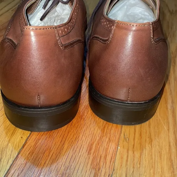 NEW! MICHAEL STRAHAN GENE MENS DRESS OXFORD SHOES - lace up BROWN LeathER 12 dlt