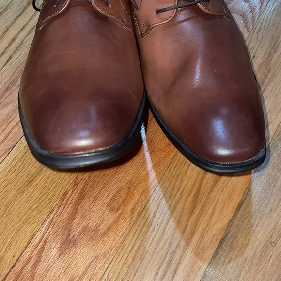 NEW! MICHAEL STRAHAN GENE MENS DRESS OXFORD SHOES - lace up BROWN LeathER 12 dlt