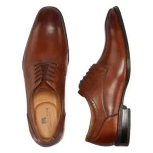 NEW! MICHAEL STRAHAN GENE MENS DRESS OXFORD SHOES - lace up BROWN LeathER 12 dlt