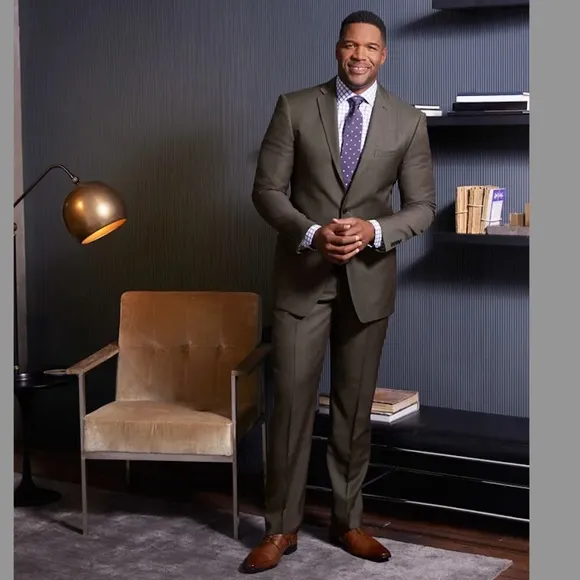 NEW! MICHAEL STRAHAN GENE MENS DRESS OXFORD SHOES - lace up BROWN LeathER 12 dlt