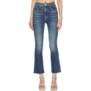 NEW MOTHER hustler flood fray jeans in beer me