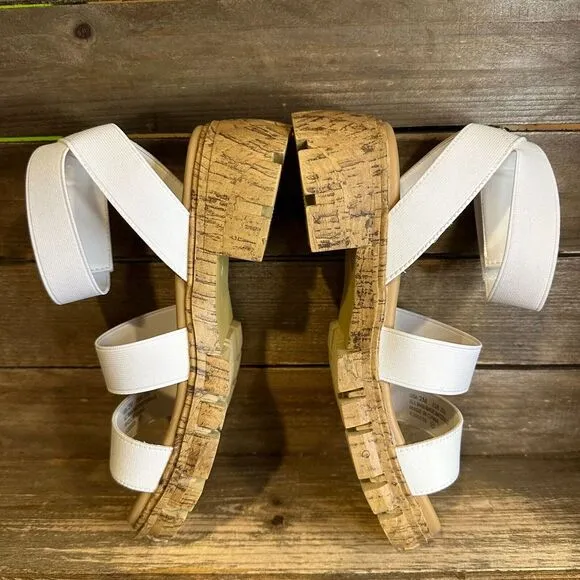 New NIB Big‎ Kids Nina Seri White Canvas Strappy Ankle Strap Sandals Size 2 Y