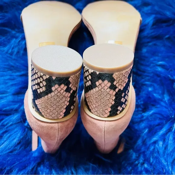 New! Rare STEVE MADDEN Regard Suede Block Animal Print Heel Strappy Sandals
