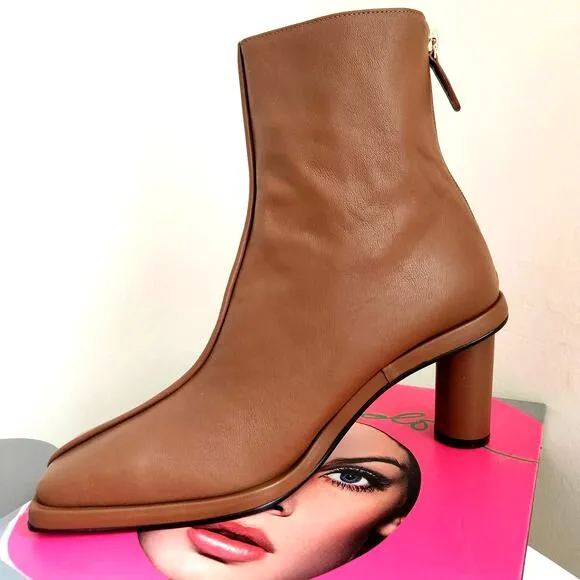 NEW REIKE NEN Front Piping Ankle Brown Boots Leather US Size 9.5 EU 40