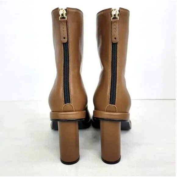 NEW REIKE NEN Front Piping Ankle Brown Boots Leather US Size 9.5 EU 40