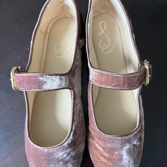 New Sam Edelman girls Velvet Mary Jane Easter dress Shoes mauve size 2