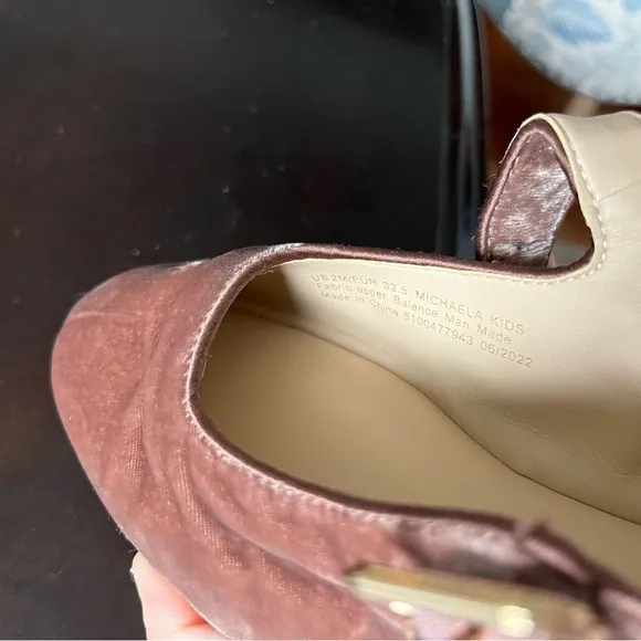 New Sam Edelman girls Velvet Mary Jane Easter dress Shoes mauve size 2