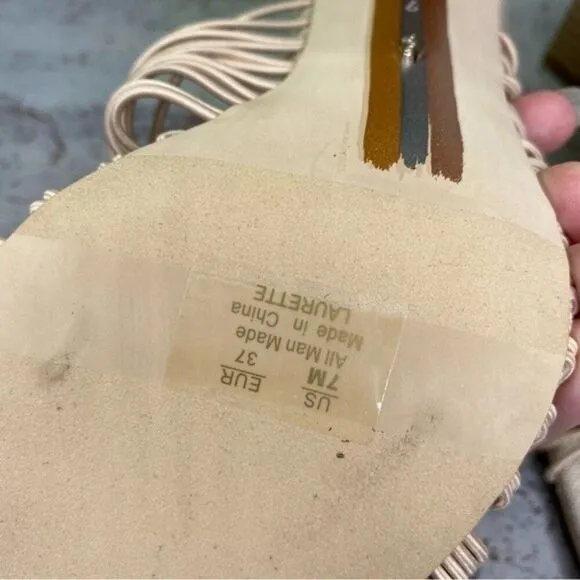 New Sam Edelman LAURETTE BLOCK HEEL MULE Shoes almond 7