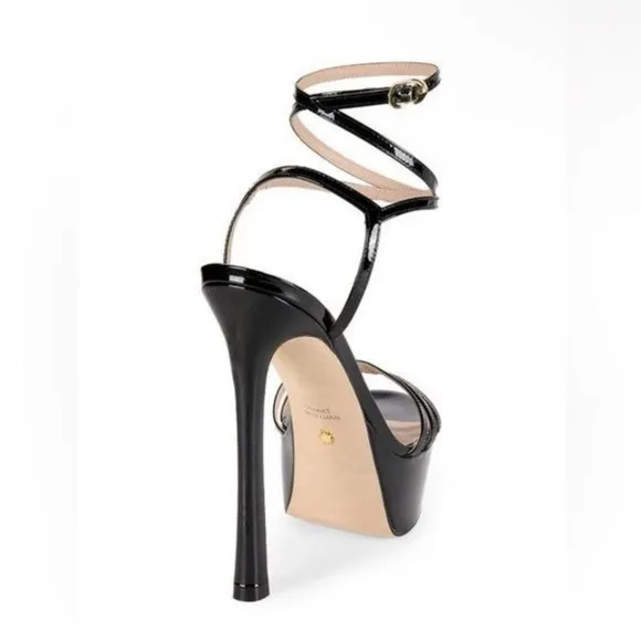 New! Stuart Weitzman Women's‎ Soiree Strappy Leather Platform Sandals Sz 8 $575