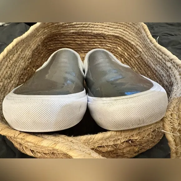 NEW Vans Slip-On Pro Iridescent Sneakers Silver White Mens 5.5 UK 37