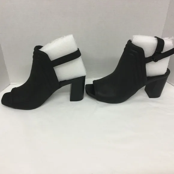 New WOMENS SHOES MIA KEITY OPEN TOE HEEL BLACK SLING BACK NEW SIZE 9