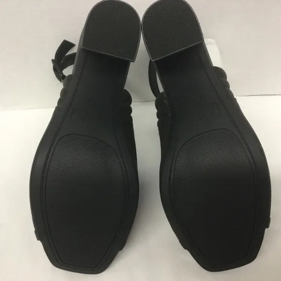 New WOMENS SHOES MIA KEITY OPEN TOE HEEL BLACK SLING BACK NEW SIZE 9