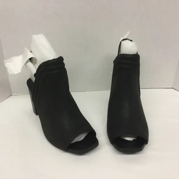 New WOMENS SHOES MIA KEITY OPEN TOE HEEL BLACK SLING BACK NEW SIZE 9