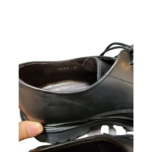 New York Adam Derrick Black Leather men shoes dress shoes size 8