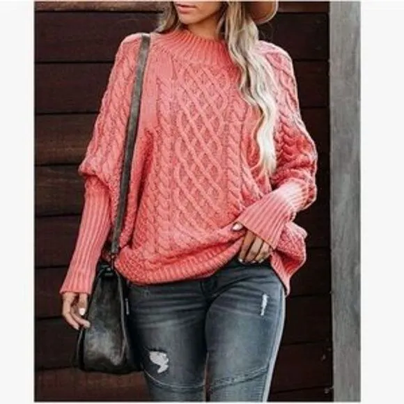 NEW Plus Size Cable Knit Chunky Sweater