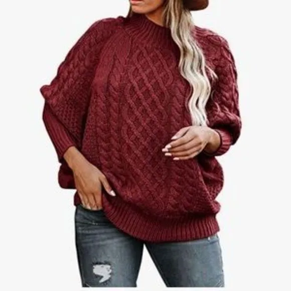 NEW Plus Size Cable Knit Chunky Sweater