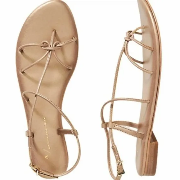 NIB Anthropologie Daydream Gold Strappy Sandals | 6