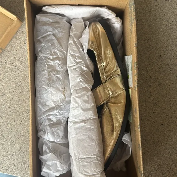 NIB Free People Ursa Gemini Ballet Flats Champagne Size 7 Elegant Women's Shoes