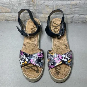 NIB MSRP $130 Sam Edelman Destin Espadrille Wedge Sandal Women's Size 8