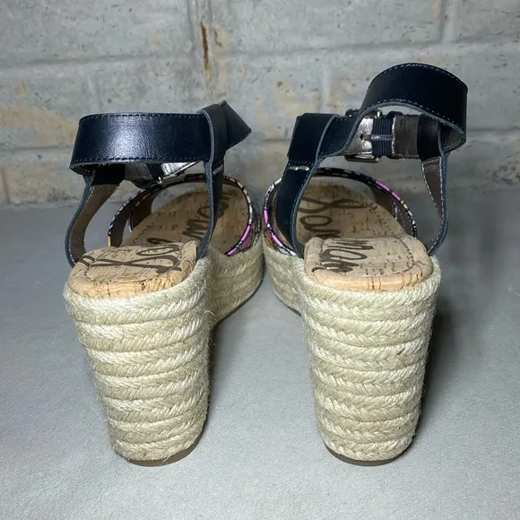NIB MSRP $130 Sam Edelman Destin Espadrille Wedge Sandal Women's Size 8