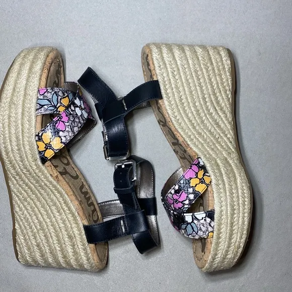 NIB MSRP $130 Sam Edelman Destin Espadrille Wedge Sandal Women's Size 8
