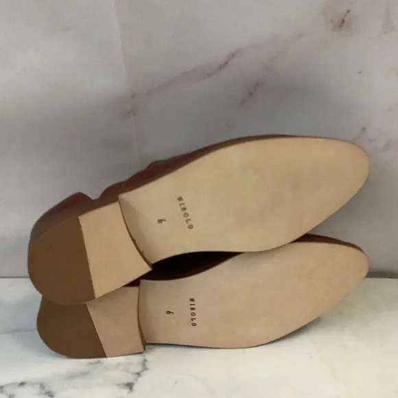 NIB Nisolo Emma D'Orsay Leather Oxford Shoes Brandy Size 6