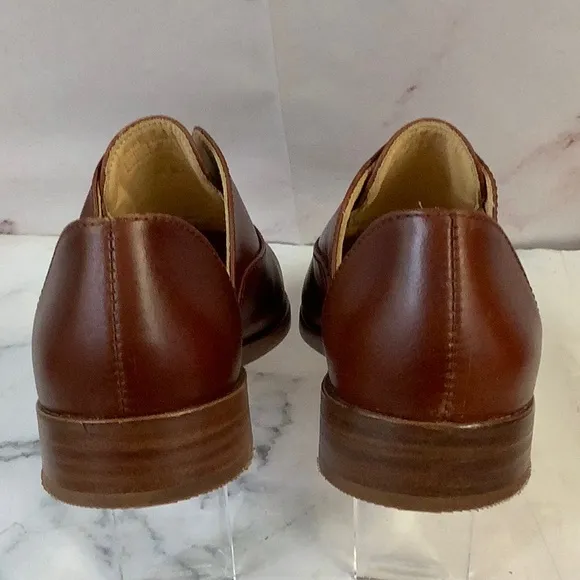 NIB Nisolo Emma D'Orsay Leather Oxford Shoes Brandy Size 6