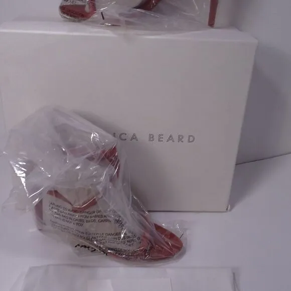 NIB Veronica Beard Marceline Strappy Sandals Pumps Redwood Burgundy NWT 350 7.5